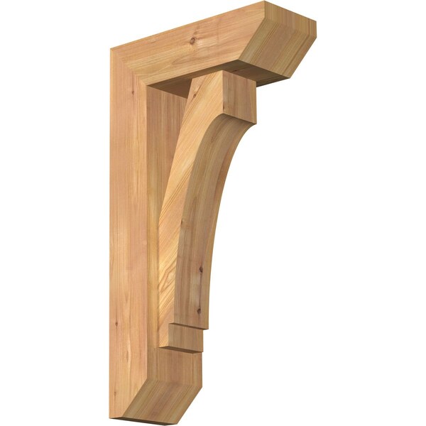 Ekena Millwork Imperial Slat Smooth Bracket w/ Offset Brace, Western Red Cedar, 5 1/2"W x 14"D x 26"H BKT0604X14X26IMP06SWR - main
